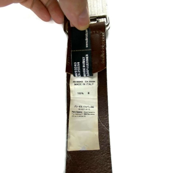 Diesel Wide Logo Large Leather Belt & Buckle - Picture 6 of 6